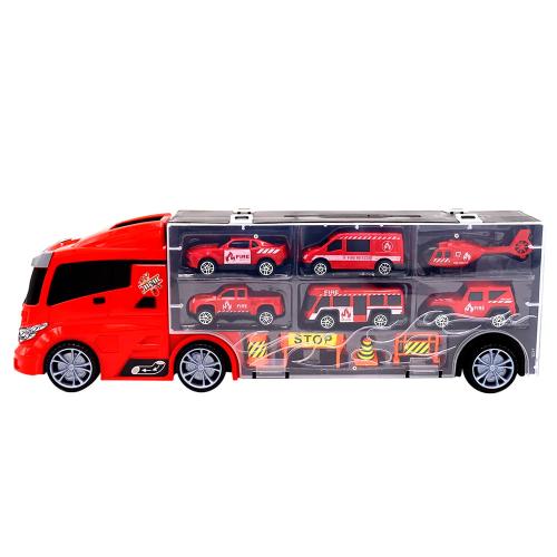 Игровой набор Пожарная машина кейс с машинками 6 шт Funky Toys FT0314423 фото 2
