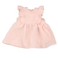 Летнее платье с крылышками для маленькой девочки Муслин KiDi 483(Мс)-27 розовый персик