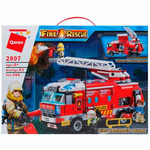 Конструктор Пожарная машина 366 деталей Qman 1754064/2807 фото 3