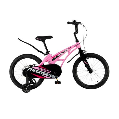 Велосипед детский Maxiscoo Cosmic Стандарт 18'' 2024 Maxitoys MSC-С1831 розовый матовый