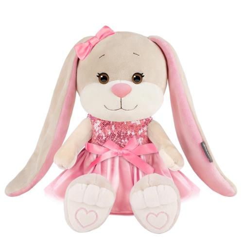 Мягкая игрушка Зайка Лин в розовом платье с пайетками 20 см Jack&Lin JL-04202312-20