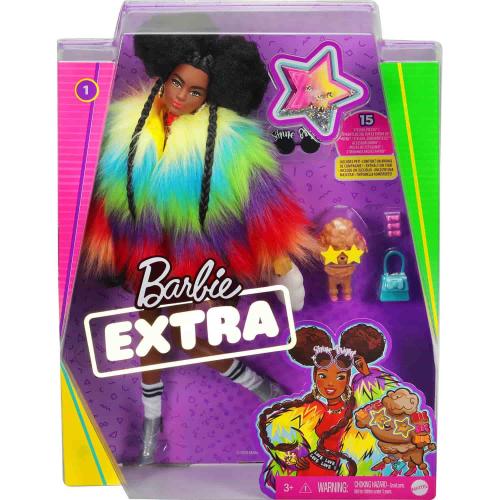Кукла в радужном пальто Barbie Экстра Mattel GVR04 фото 3