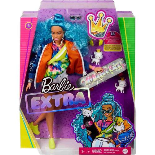 Кукла с голубыми волосами Barbie Экстра Mattel GRN30 фото 4