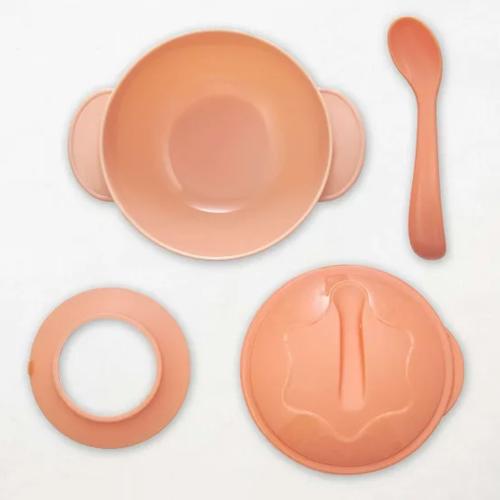 Набор для кормления тарелка на присоске крышка и ложка Roxy-Kids RFD-003-О фото 2