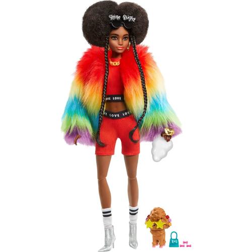 Кукла в радужном пальто Barbie Экстра Mattel GVR04 фото 2